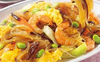 ふわふわ卵で仕上げる！海老と枝豆の中華春雨