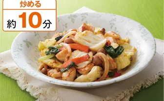 鶏と野菜マヨポン炒め
